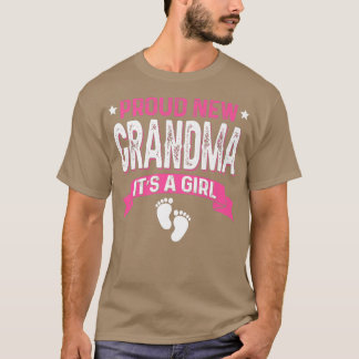 T-shirt Amusante Famille Genre Révèle Fier Nouveau Grand-m