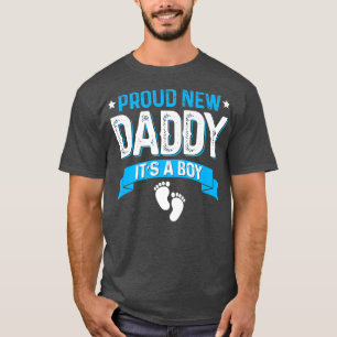 T-shirt Amusante Famille Genre Révèle Fier Nouveau Papa C'