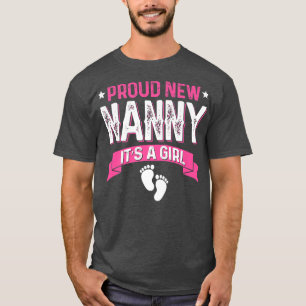 T-shirt Amusante Famille Genre Révèle Fier Nouvelle Nounou
