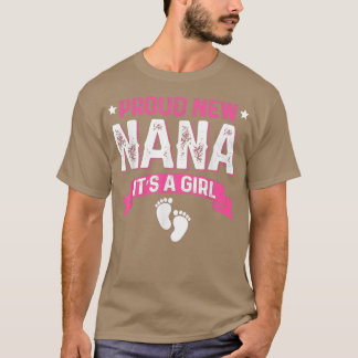 T-shirt Amusante Famille Genre Révéler Fier Nouveau Nana C