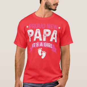 T-shirt Amusante Famille Genre Révéler Fier Nouveau Papa C