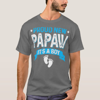 T-shirt Amusante Famille Genre Révéler Fier Nouveau Papaw 