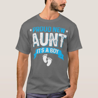 T-shirt Amusante Famille Genre Révéler Fier Nouvelle Tante