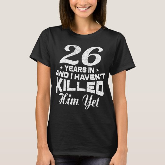 T-shirt Amusante femme-cadeau du 26e anniversaire Mariage (Devant)