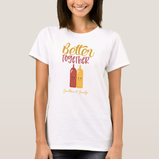 T-shirt Amusante femme personnalisée Couples de Ketchup à