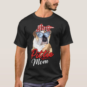T-shirt Amusante Fête Des Mères Pitbull Maman Pitbull Pitt