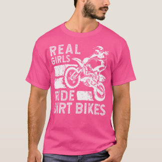 T-shirt Amusante Fille Dirt Vélo Art Pour Femmes Sport Vél