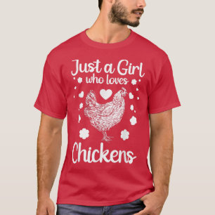 T-shirt Amusante Fille Poulet Design Pour Enfants Femmes M