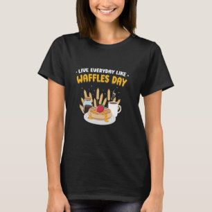 T-shirt Amusante gaufre Petit-déjeuner Snack sirop préféré