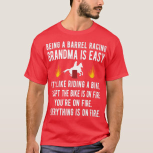 T-shirt Amusante Grandma De Course De Baril D'Un Racer De 