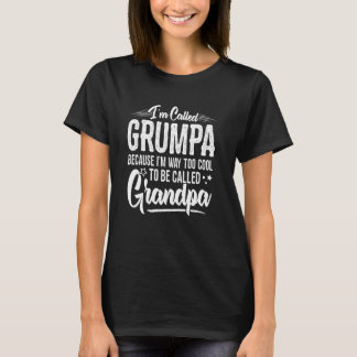 T-shirt Amusante Idée De Grumpa Pour Grand-Père Hommes Fêt