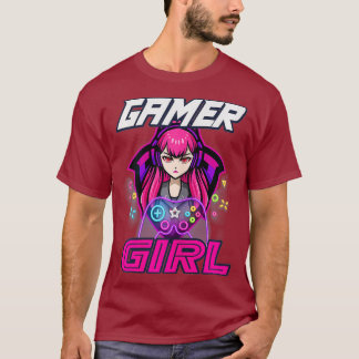 T-shirt Amusante Joueuse Fille Jeu Vidéo Femmes Jouer Amou