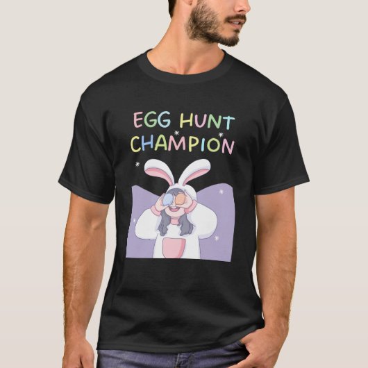 T-shirt Amusante Joyeuse Chasse Aux Oeufs De Pâques Cute B (Devant)
