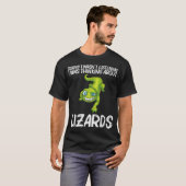 T-shirt Amusante Lizard Design Pour Hommes Femmes Reptile (Devant entier)