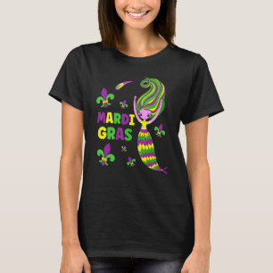 T-shirt Amusante Mardi Gras Sirène Fleur De Lis Mardi Gras