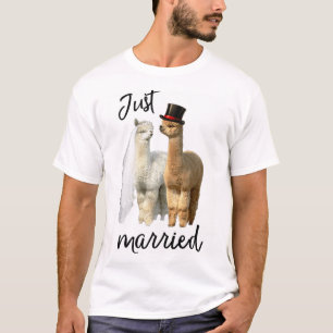 T-shirt Amusante Mariée-Chemise Alpaca Et Mariage De Salle