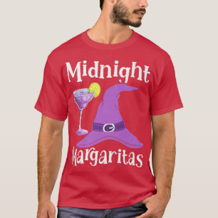 T-shirt Amusante Minuit Margaritas Sorcière Boire Hallowee