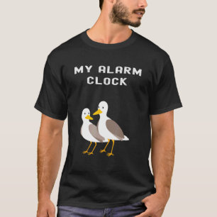 T-shirt Amusante Mouette Mon Alarme Horloge Balnéaire Réve