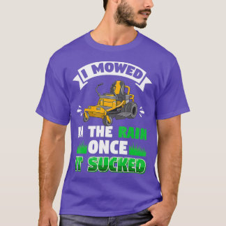 T-shirt Amusante Mowing Lawn Bière Papa Paysage Mowen