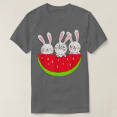 T-shirt Amusante pastèque Bunny Fruit Eté Lov (Design devant)