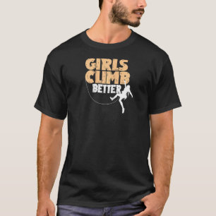 T-shirt Amusantes Filles Grimper Meilleure Roche Escalade