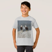T-shirt Amusants aigles et mouettes (Devant entier)