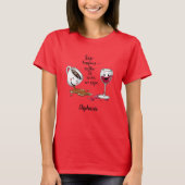 T-shirt Amusants amateurs de café et de vin personnalisés (Devant)