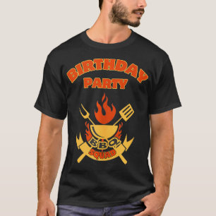 T-shirt Amusants Anniversaire Fête BBQ Squad BBQ Party Cad