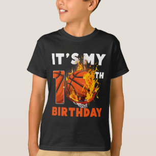 T-shirt Amusants C'est mon 10e anniversaire 10 ans Basketb
