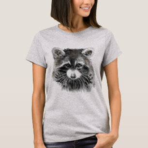 T-shirt Amusants Couleur d'eau douce Raccoon Jazz Humour