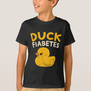 T-shirt Amusants Diabète Sensibilisation I Canard Fiabetes