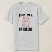 T-shirt Amusants Les vrais Hommes Sentent Comme Barbecue G (Design devant)