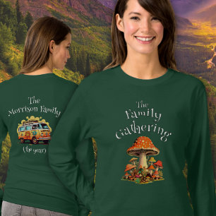 T-shirt Amusants Retro Personnalisé Champignons Famille Ré
