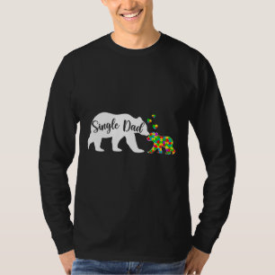 T-shirt Amusants Single Papa Bear Sensibilisation sur l'au