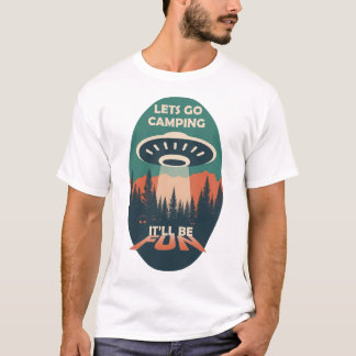 T-shirt Amusement Alien Camping