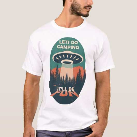 T-shirt Amusement Alien Camping (Devant)