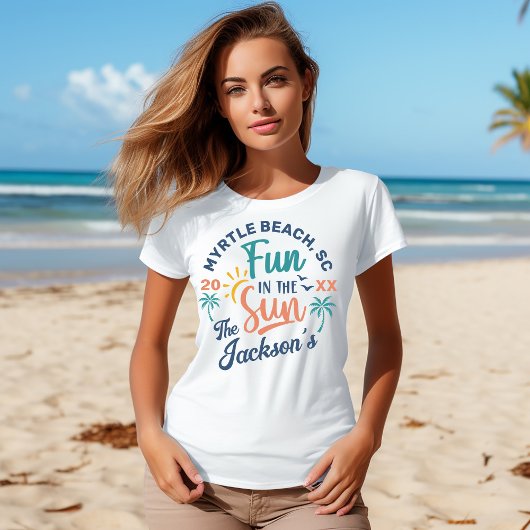 T-shirt Amusement au Sun Family Vacation Beach