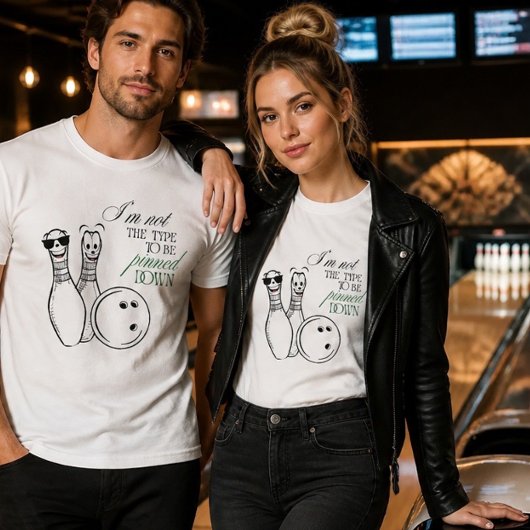 T-shirt Amusement Bowling Pinned Down