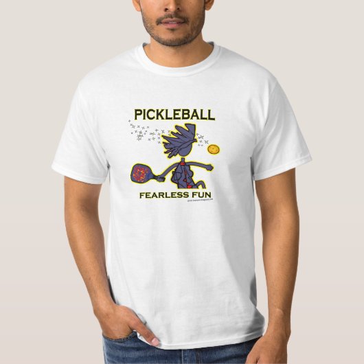 T-shirt Amusement courageux de Pickleball (Devant)