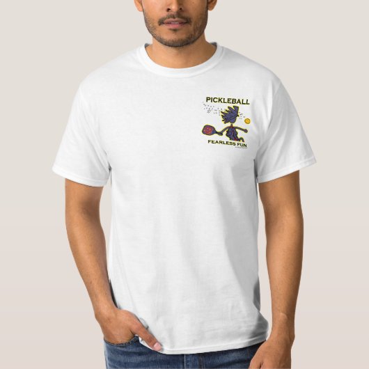 T-shirt Amusement courageux de Pickleball (Devant)