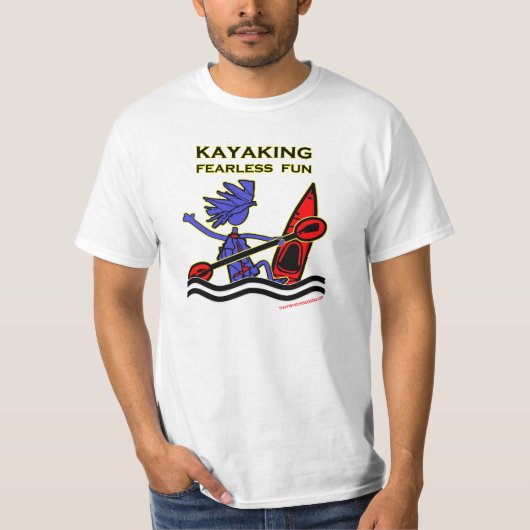 T-shirt Amusement courageux Kayaking (Devant)