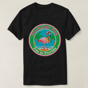 T-shirt Amusement Flamant Vintage sur la Plage de Floride
