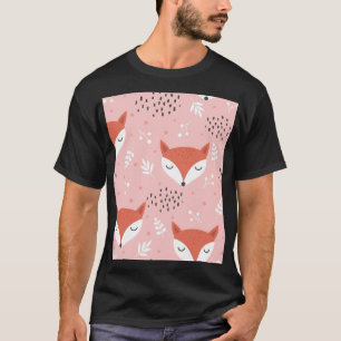 T-shirt Amusement Fox : Motif de forêt mignon