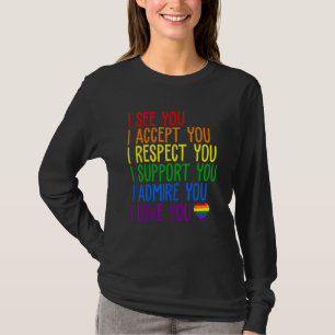 T-shirt Amusement Je vois Accepter Respecter Soutenir Admi