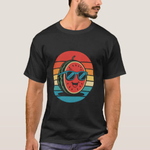 T-shirt Amusement Pastèque Rétro pour Hommes Femmes Enfant