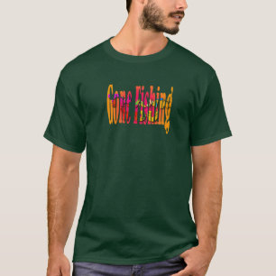T-shirt Amusement pêche drôle nouveauté hommes vert forêt