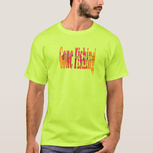 T-shirt Amusement pêche drôle nouveauté hommes vert sécuri