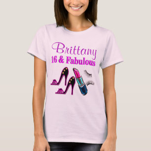 T-SHIRT AMUSEMENT PERSONNALISÉ 16E ANNIVERSAIRE 16 ET FABU