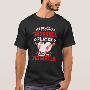T-shirt Amusez Mon Joueur De Baseball Préféré M'Appelle Bi