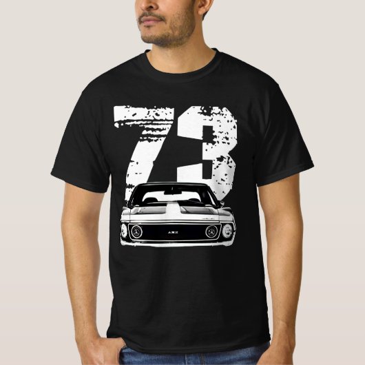 T-shirt AMX AMX AMX Javelin vue avant 1973 avec maillot an (Devant)